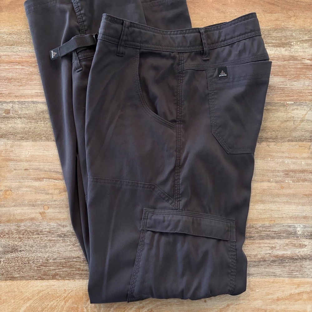 Prana Zion Hiking Pants Mens 30x32 Charcoal Gray Stretch Cargo M4ST32116